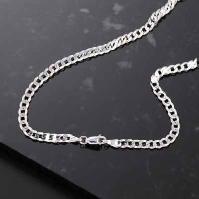 Collar BB Largo de 70cm en Plata de Ley 925 Laminada