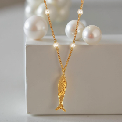 colar-sardinha-pérolas-ouro