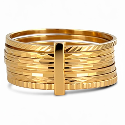 Anillo 7 Esclavas en Oro...