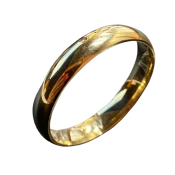 9K Gold Almond Ring 4mm