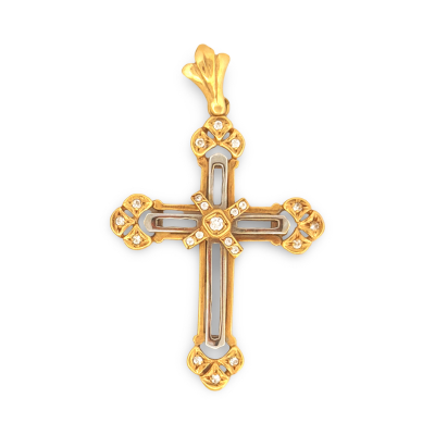 Bicolor Cross with White...