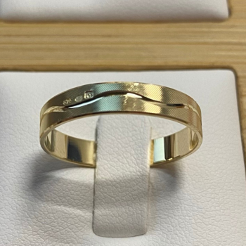9K Gold Wedding Ring Wave...