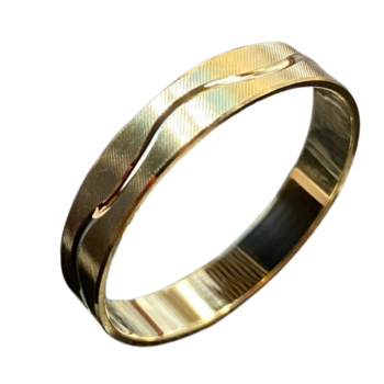 9K Gold Wedding Ring Wave...