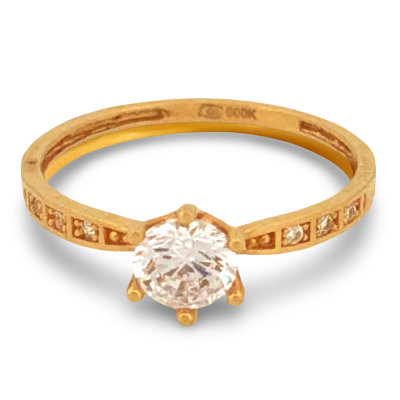19K Yellow Gold Solitaire...