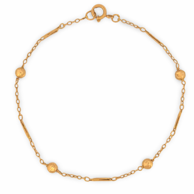 Bead & Bar Bracelet in 19K...