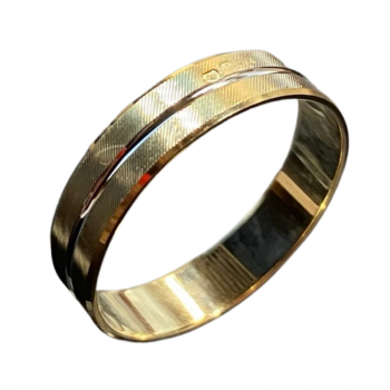 9K Gold Ring Wire Cut White...
