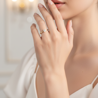 solitário-laço-ouro