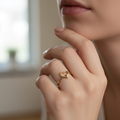 anel-coração-solitário-ouro