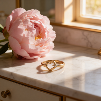 anel-coração-solitário-ouro