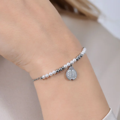pulseira-aço-pérolas-joaninha