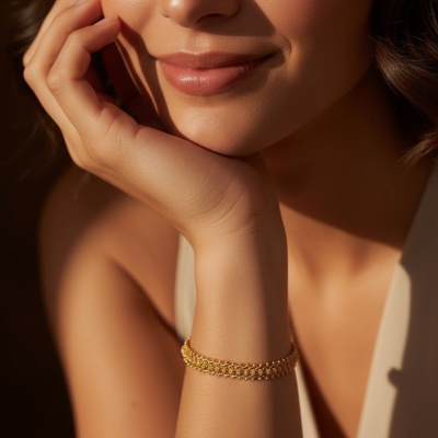 pulseira-flores-ouro