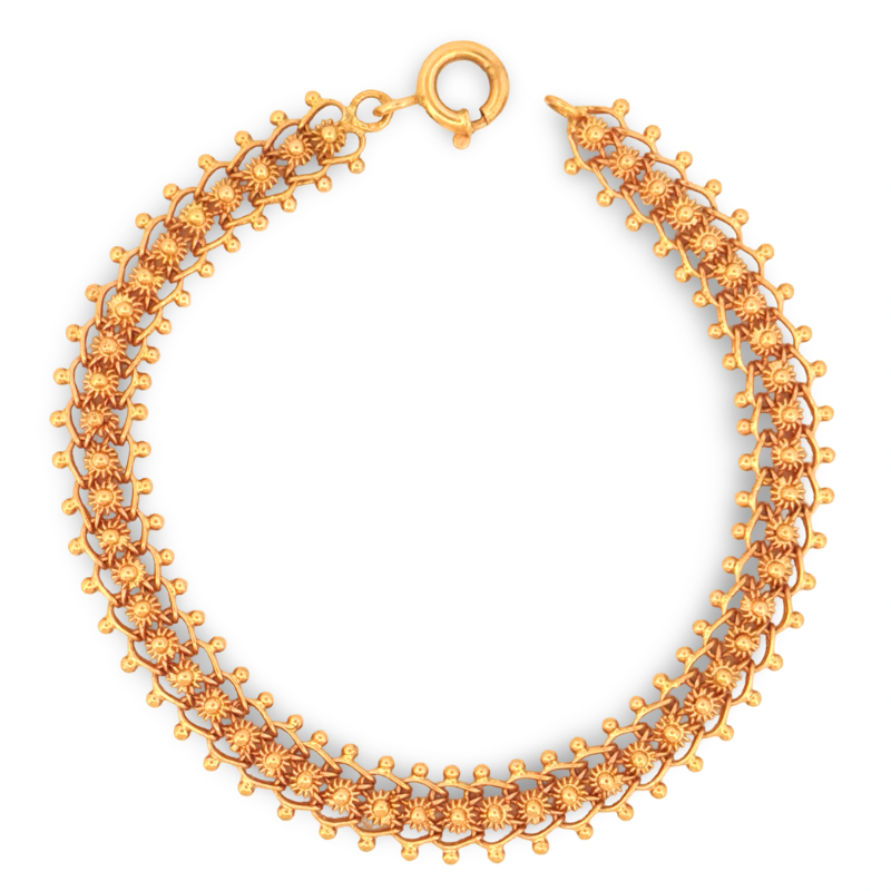 pulseira-flores-ouro