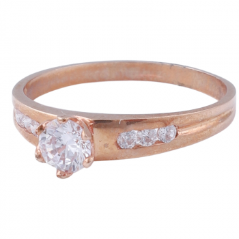 9K Gold Solitaire Ring with...