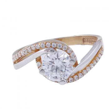 9K Gold Winding Solitaire...