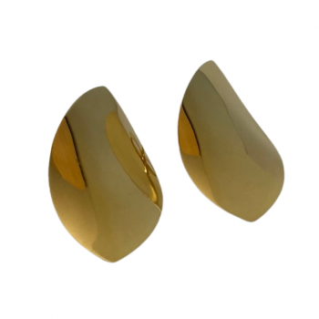 Golden Silver Leaf Earring