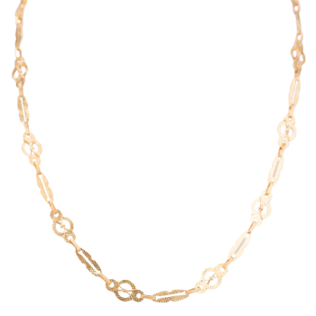 19.2ct Gold Filigree Necklace 50cm