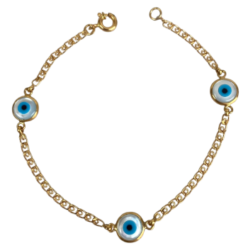 19.2ct Gold Greek Eye Bracelet