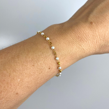 19.2ct Gold Pearls Bracelet