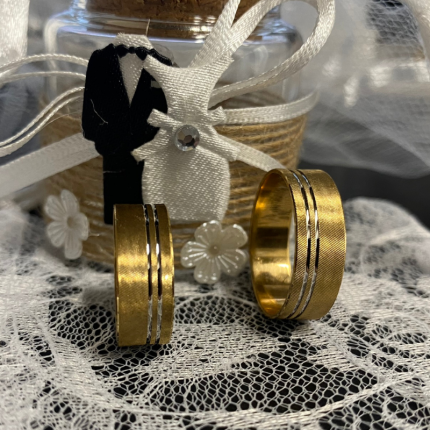 anéis casamento ouro9k
