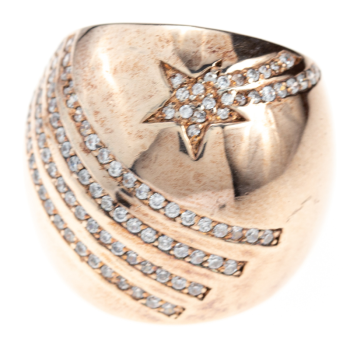 925 Rose Silver Star Ring...