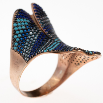 Ocean Ring 925 Gold Plated...