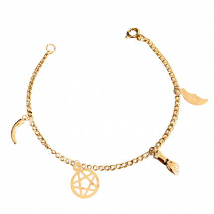 pulseira ouro saimãos