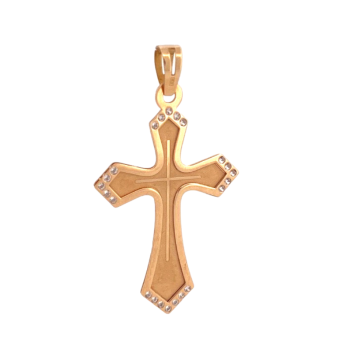 19K Yellow Gold Cross with...