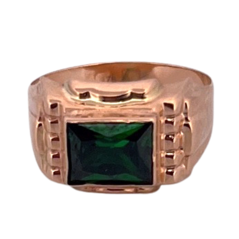 anel pedra verde