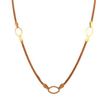19.2K Yellow Gold Double Chain Necklace 46cm