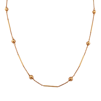 19.2ct Gold Necklace 4mm Balls