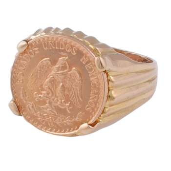 anel moeda 2,5pesos mexicanos