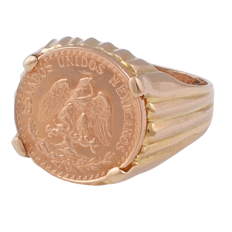 anel moeda 2,5pesos mexicanos