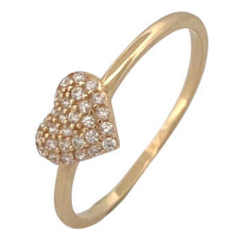 9K Yellow Gold Heart Ring...
