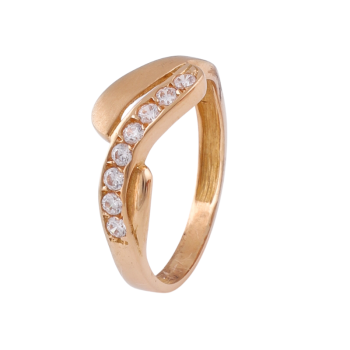 19K Yellow Gold Ring with 8...