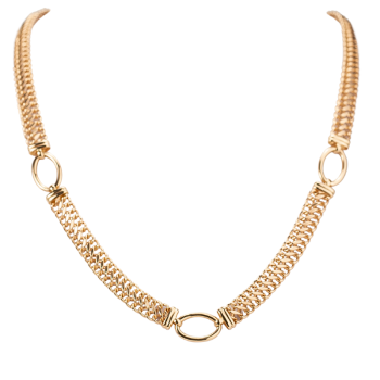 19K Yellow Gold Link Necklace