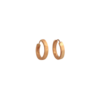 9K Yellow Gold Flat Hoop...