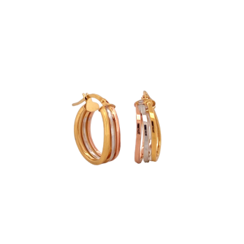 9K Gold Tricolour 20mm Oval...