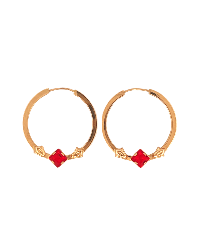 Gold Rings Small White Gold Spring Earrings