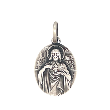 medalha-coração-Jesus-prata