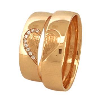 copy of 9K Gold Ring Lapped 2 Wires 7mm