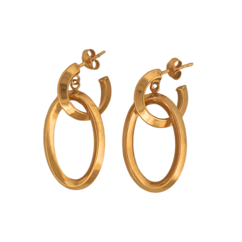 Duo Smooth Rings 9K Yellow Gold