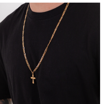 Simple Cross 19K Yellow Gold