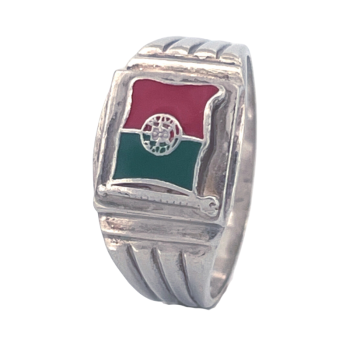 Anillo Bandera de Portugal de Plata de Ley 925