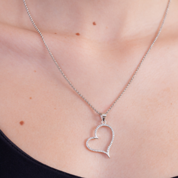 Open Heart Pendant with...