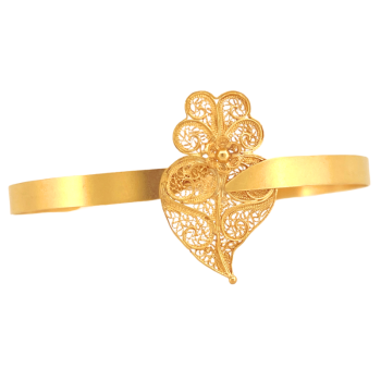 Esclava Corazón Viana Filigrana de 30 mm Oro amarillo de 19 k