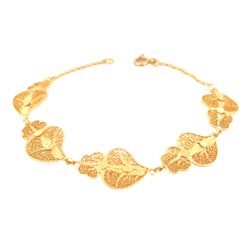 Hearts of Viana Bracelet 25mm Filigree 19k Yellow Gold