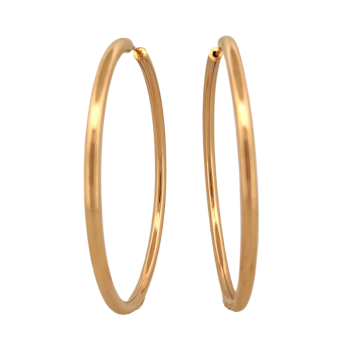 Large 19K Yellow Gold Rings Smooth Tube 56mm