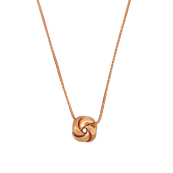 Satin Knot Necklace 19K Yellow Gold Chain 46cm