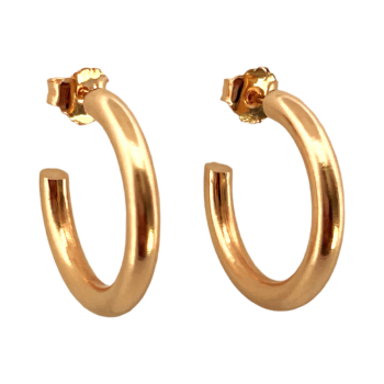 Half Rings 19K Yellow Gold Smooth Tube 22mm