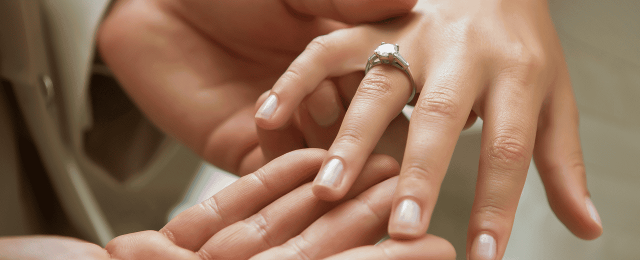 Anel de Noivado e Anel de Casamento